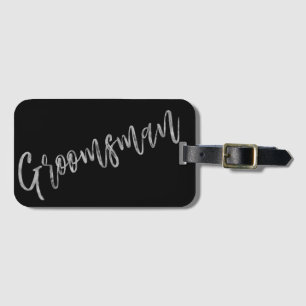 Trauzeuge Silver Foil Gepäcktasche Gepäckanhänger