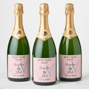 Trauzeuge Soft Rose Quarz Monogramm