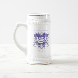 Trauzeuge Stein Hochzeit Vintage Löwen Bierglas