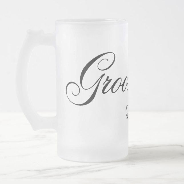 Trauzeuge-Tasse Mattglas Bierglas (Links)