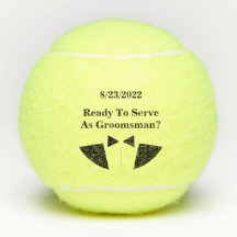 Trauzeuge Tennis Ball Einladung