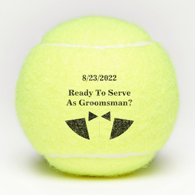 Trauzeuge Tennis Ball Einladung (Vorderseite)