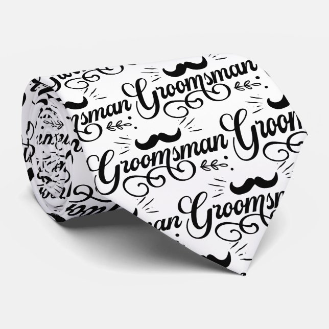 Trauzeuge Text Hochzeit Krawatte (Gerollt)