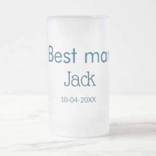Trauzeuge Trauzeuge hinzufügen Name Text bachelore Mattglas Bierglas
