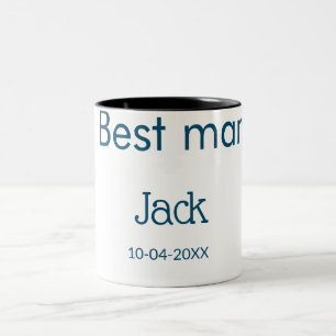 Trauzeuge Trauzeugen Brautführer Name Text Jungges Zweifarbige Tasse