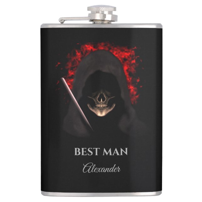 Trauzeuge Trauzeugen Geschenkflasche Gastgeschenk  Flachmann (Vorderseite)