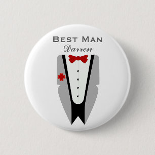 Trauzeuge - Tuxedo-Abendanzug-Hochzeits-Button Button