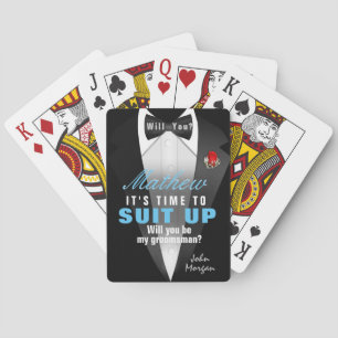 Trauzeuge Tuxedo Einladung Spielkarten