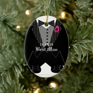 Trauzeuge Tuxedo Hochzeitssommer Keramik Ornament
