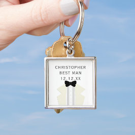 Trauzeuge Tuxedo Wedding Black Krawatte Schlüssela Schlüsselanhänger