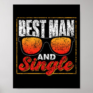 Trauzeuge und Single Team Party Groom Bride Bachel Poster