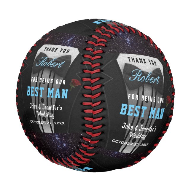 Trauzeuge Vielen Dank Baseball (Schrägansicht)