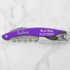 Trauzeuge Violet Black Wedding Schrauben Kellnermesser