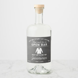 Trauzeuge Vorschlag Flasche Flasche Etikett Set