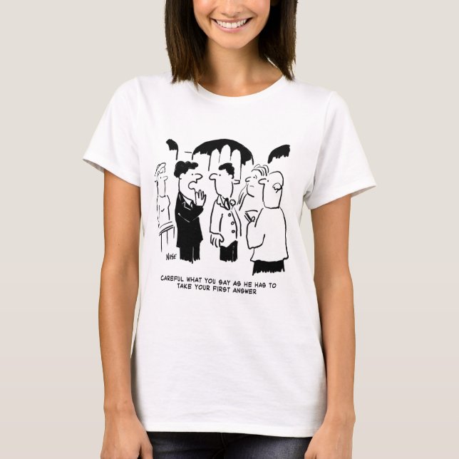 Trauzeuge Warning to Bridegroom. Funny vicar T-Shirt (Vorderseite)