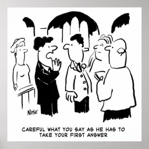 Trauzeuge-Warnung vor Bräutigam Poster