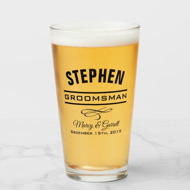 TRAUZEUGE WEDD PARTY TUMBLER GLASS (Vorne (Gefüllt))
