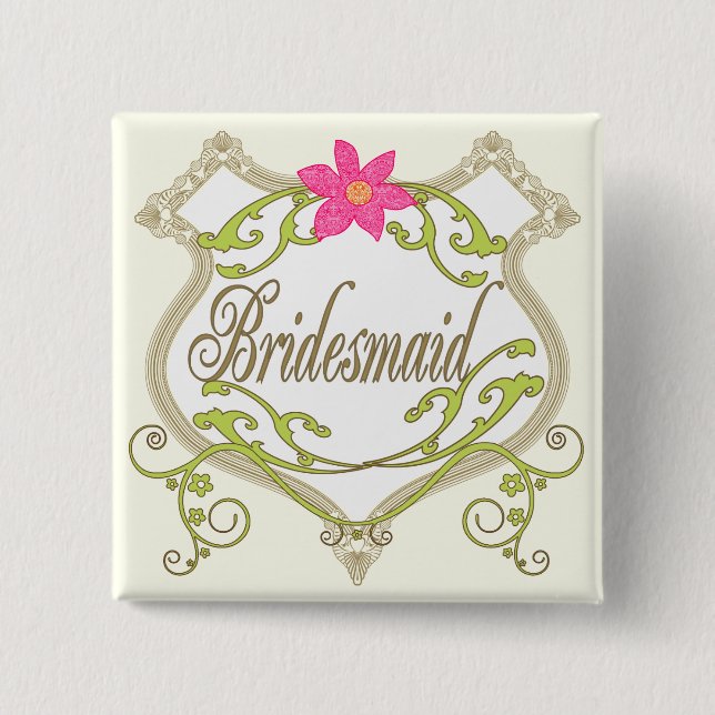 Trauzeuge Wedding Abzeichens Button (Vorderseite)