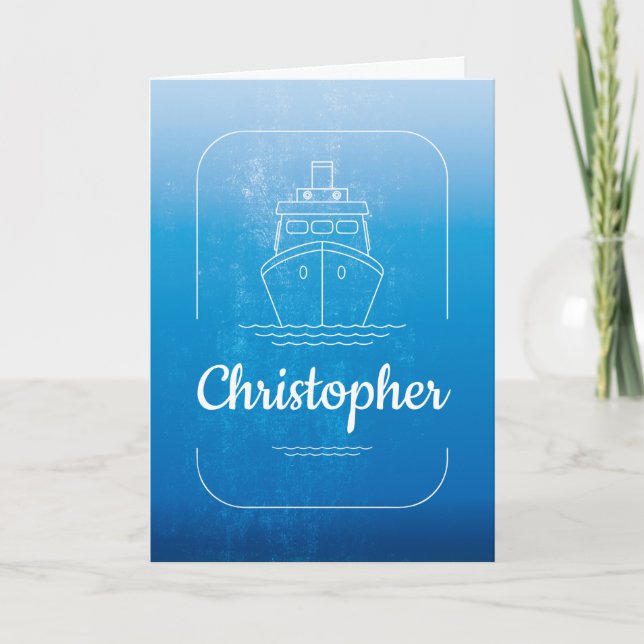 Trauzeuge Wedding Party Nautical Cruise Ship Karte (Vorderseite)