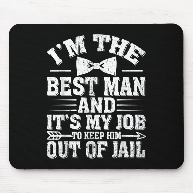Trauzeuge Wedding Trauzeugen Funny Bridal Bachelor Mousepad (Vorne)