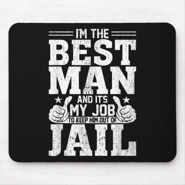 Trauzeuge Wedding Trauzeugen Funny Bridal Bachelor Mousepad (Vorne)