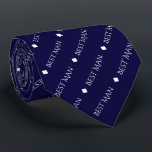 Trauzeuge Wiederholt Weißtext auf Navy Blue Krawatte<br><div class="desc">Diese lustige Krawatte ist das perfekte Accessoire für den Trauzeuge bei Ihrer Hochzeit. Es zeichnet sich durch ein schlichtes und dennoch elegantes Design aus, wobei die Worte "Trauzeuge" in extravaganter, weißer Hauptstadt geschrieben sind und sich in einem diagonalen Muster auf marineblau farbenem Hintergrund wiederholen. Es gibt Diamanten, die den sich...</div>