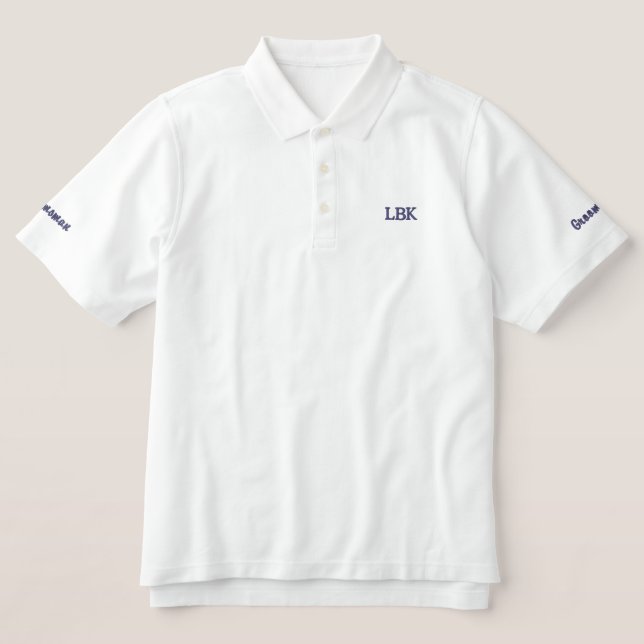 Trauzeugen Bachelor, bestickt mit Navy Blue Groom (Design Vorderseite)