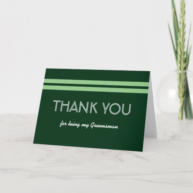 TRAUZEUGEN Bold Stripe Wedding DANK YOU V09 Dankeskarte (Vorderseite)