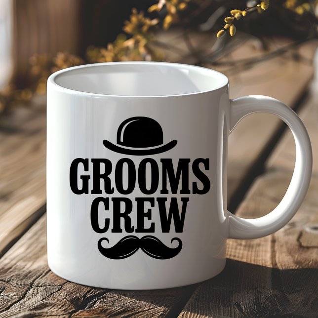 Trauzeugen-Crew Junggesellenabschied Bowler Hut Kaffeetasse (Von Creator hochgeladen)