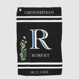 Trauzeugen geben benutzerdefinierte Monogram Name  Golfhandtuch