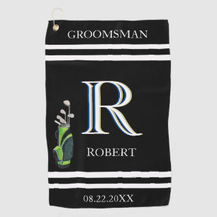 Trauzeugen geben benutzerdefinierte Monogram Name Golfhandtuch