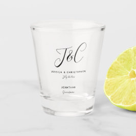Trauzeugen-Geschenk Monogramm Anfangsbuchstaben Ho Schnapsglas