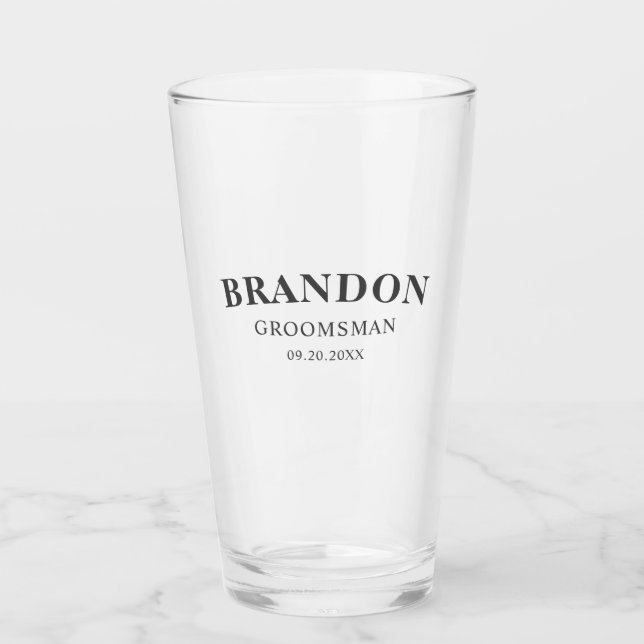 Trauzeugen Gift Classic Elegant Wedding Vielen Dan Glas (Vorderseite)