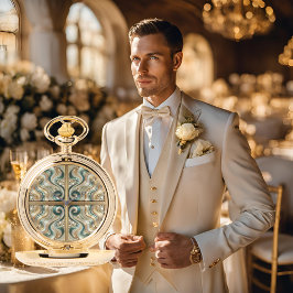 Trauzeugen Gift Gold Pocket Watch Pearl Coast Eleg Armbanduhr