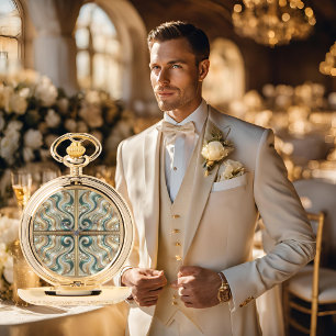 Trauzeugen Gift Gold Pocket Watch Pearl Coast Eleg Armbanduhr