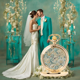 Trauzeugen Gift Gold Pocket Watch Pearl Coast Eleg Armbanduhr