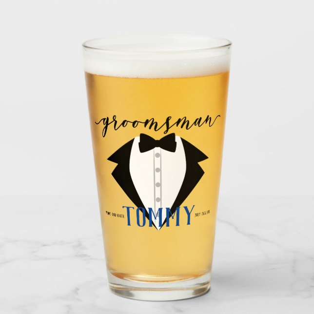 Trauzeugen Gift Pint Glas (Vorne (Gefüllt))