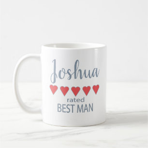 Trauzeugen & Hochzeitsgesellschaft 5 Herz Best Man Kaffeetasse