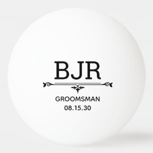 Trauzeugen Initialen Tischtennisball