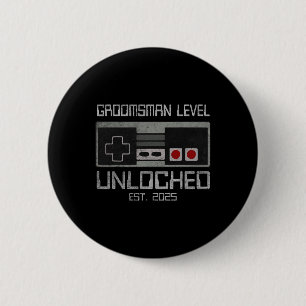 Trauzeugen Matching Bachelor Party 2025 Gamer Husb Button