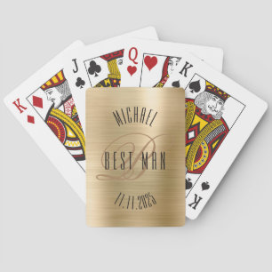 Trauzeugen-Monogramm-Hochzeits-Spielkarten Spielkarten