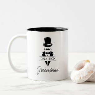 Trauzeugen Name Smoking Oberer Hut Zweifarbige Tasse