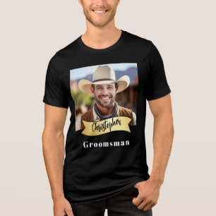 Trauzeugen Pintglas Serie: Die Lasso-Legende Tri-Blend Shirt