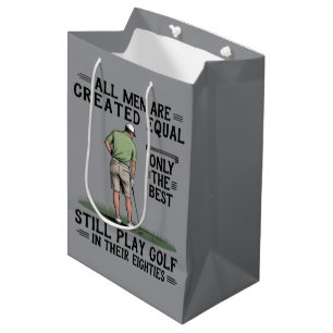 Trauzeugen spielen Golf Eighties Lustiger Golfer G Mittlere Geschenktüte