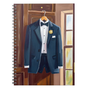 Trauzeugen-Tuxedo   Hochzeit Junggeselle Wasserfar Notizblock