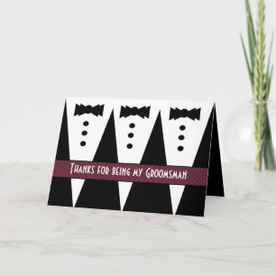 TRAUZEUGEN Vielen Dank mit Three Tuxedos G431 Dankeskarte