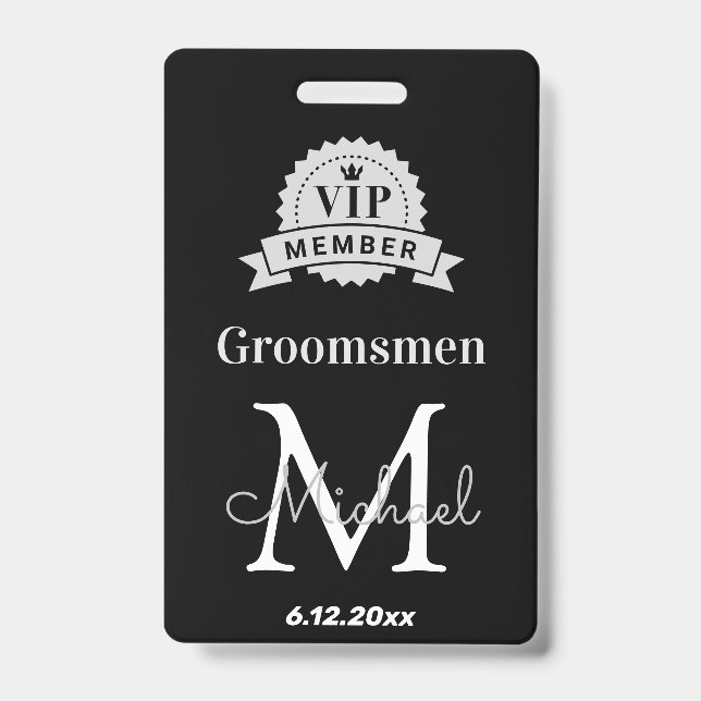 Trauzeugen vip Mitglied, Bachelor Partei Gefallen Ausweis (Vorderseite)
