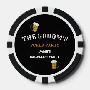 Trauzeugen von Black and White Wedelbachelor Pokerchips