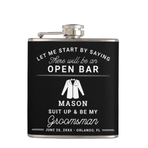 Trauzeugen Vorschlag Flask - Funny Anzug Up Flachmann