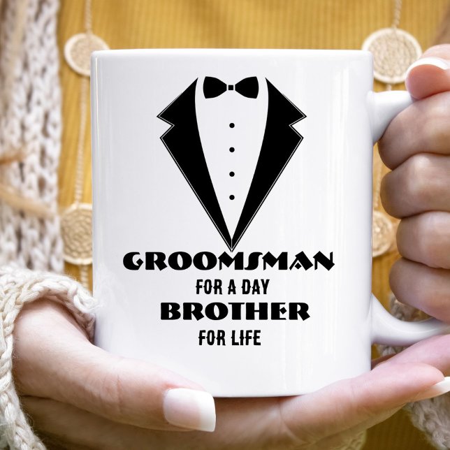 Trauzeugen Vorschlag Glas, Trauzeuge für einen Tag Zweifarbige Tasse (Von Creator hochgeladen)